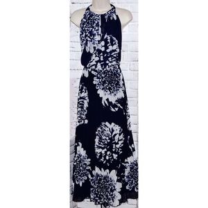 Lane Bryant Navy Chiffon Pleated Halter Neck Maxi Dress NWT, 26 iuu.org.tr